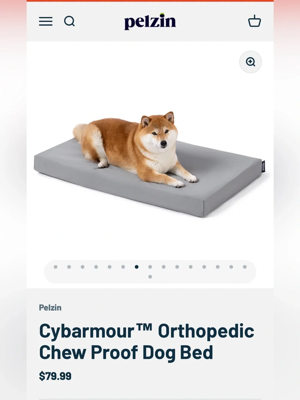 Cybarmour™ Orthopedic Chew Proof Dog Bed - Light Gray “limestone”